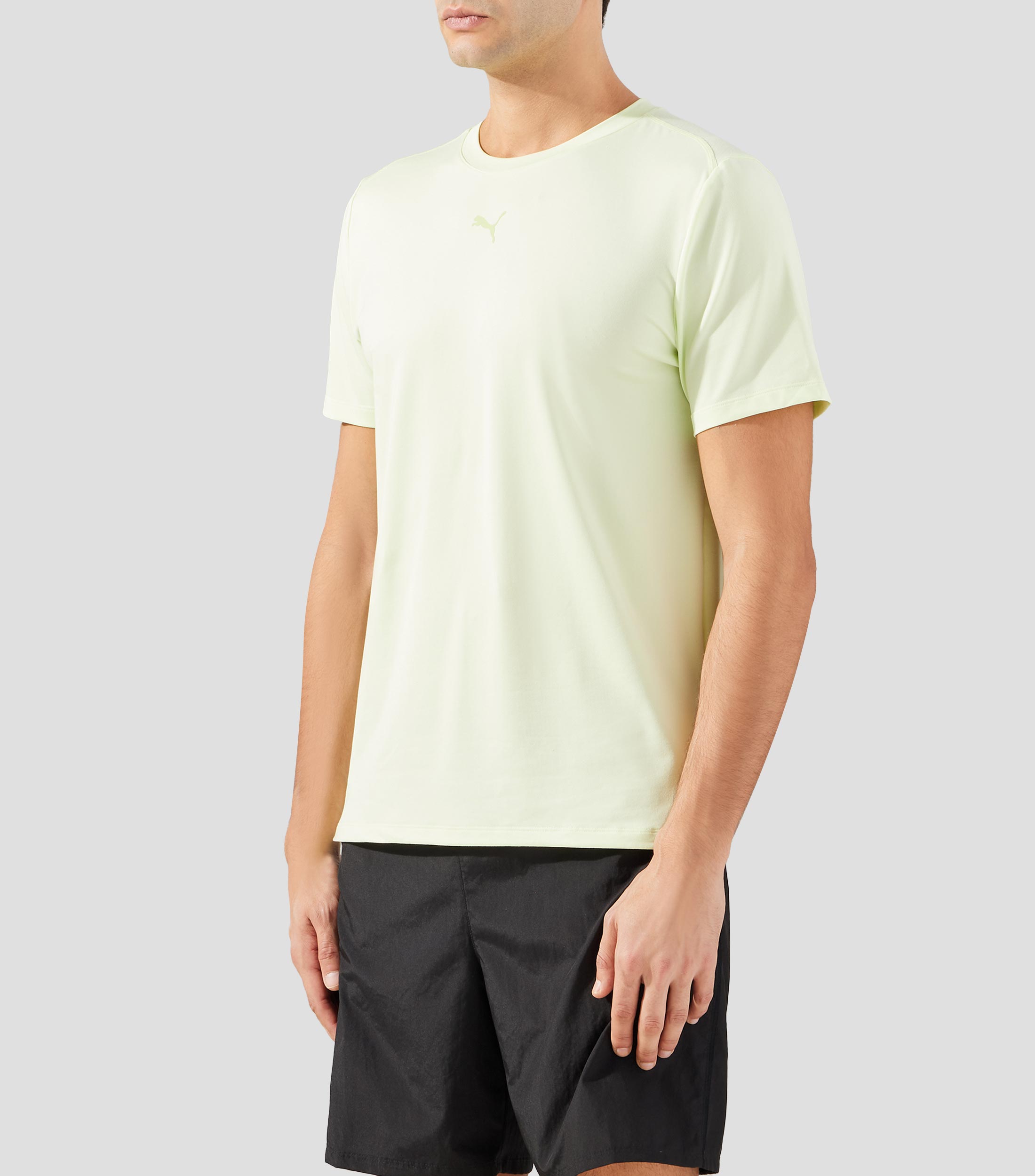 Playera para entrenamiento cuello redondo manga corta lisa Hombre